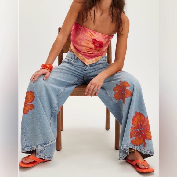 Free People Palisades Wide Leg Jeans - NWT - Picture 6 of 6